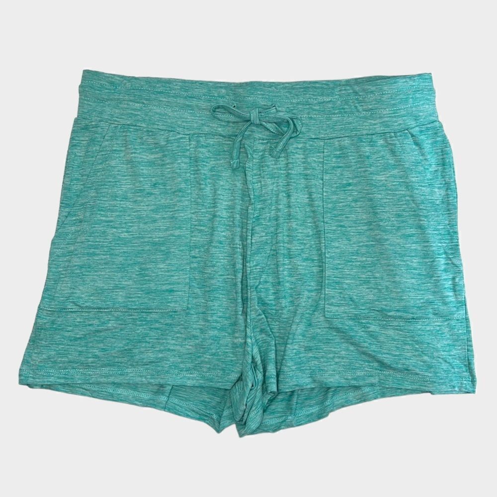 H Halston Studio Women’s Lagoon Space Dye Lounge Shorts Size Medium